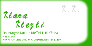 klara klezli business card